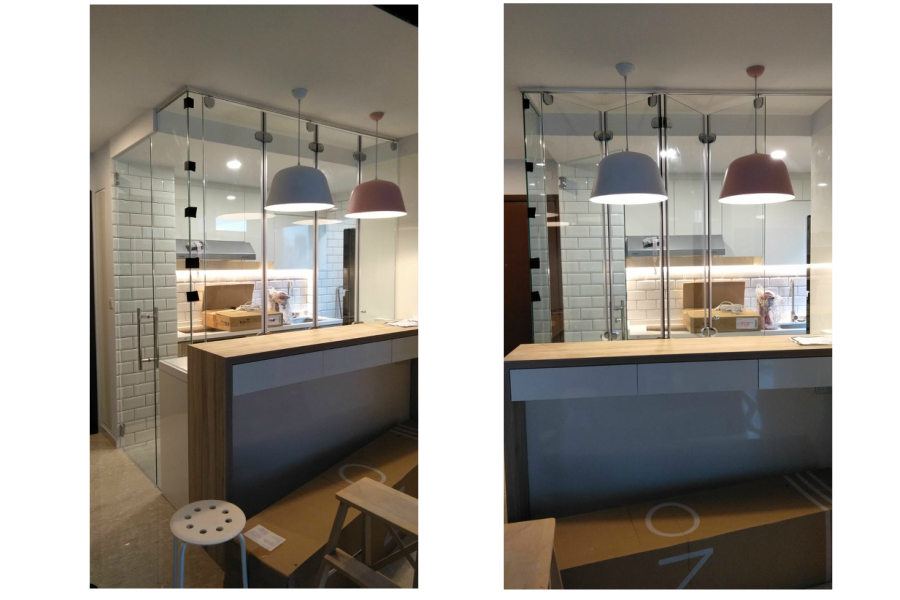 kitchen glass door